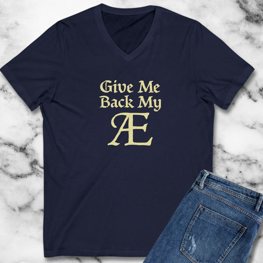 Old English Letter Ash V-Neck