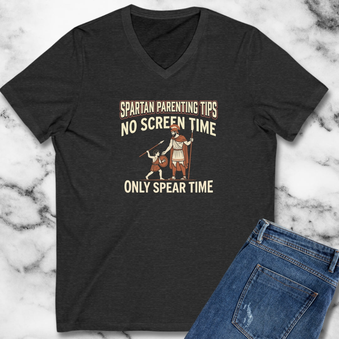 Spartan Parenting Tips V-Neck