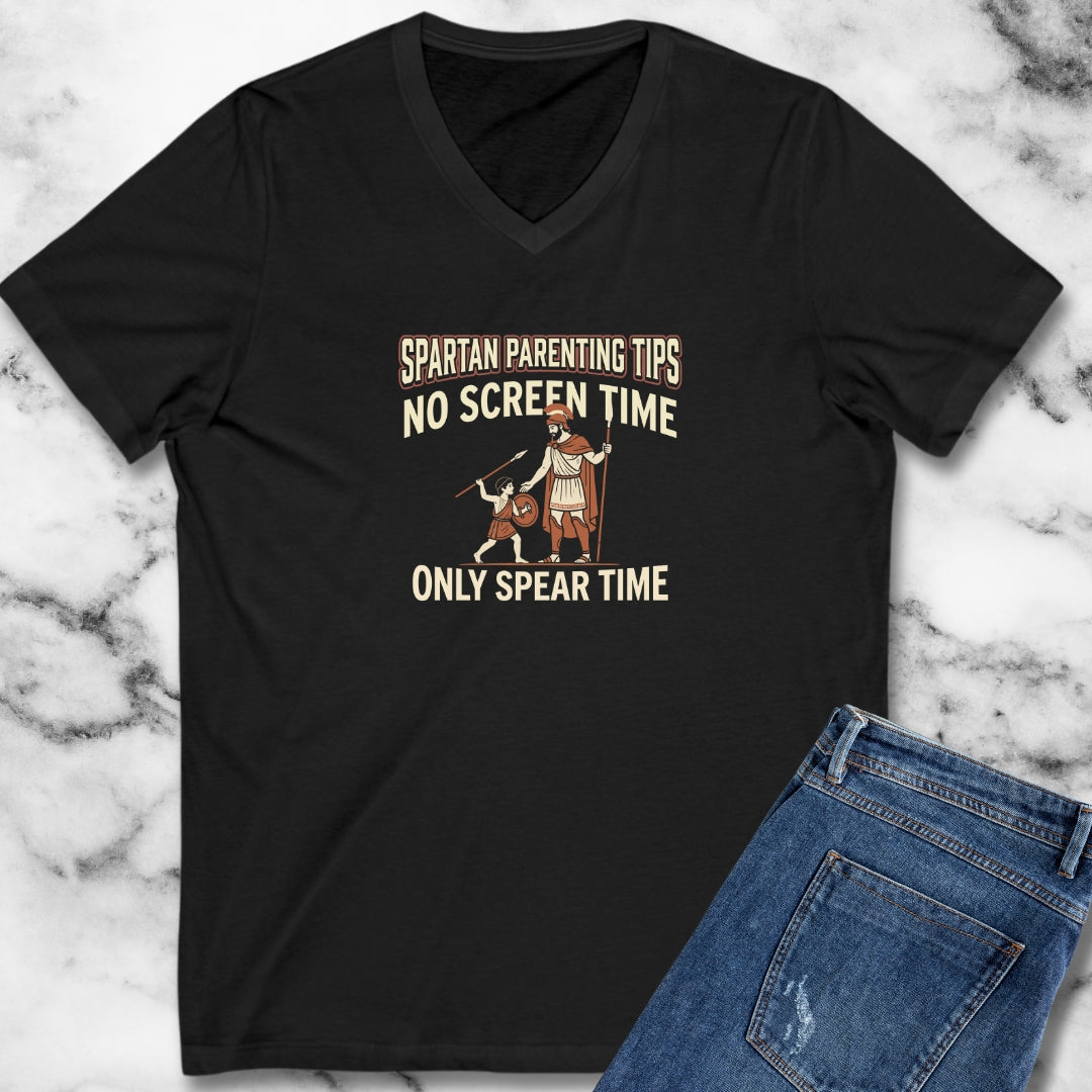 Spartan Parenting Tips V-Neck
