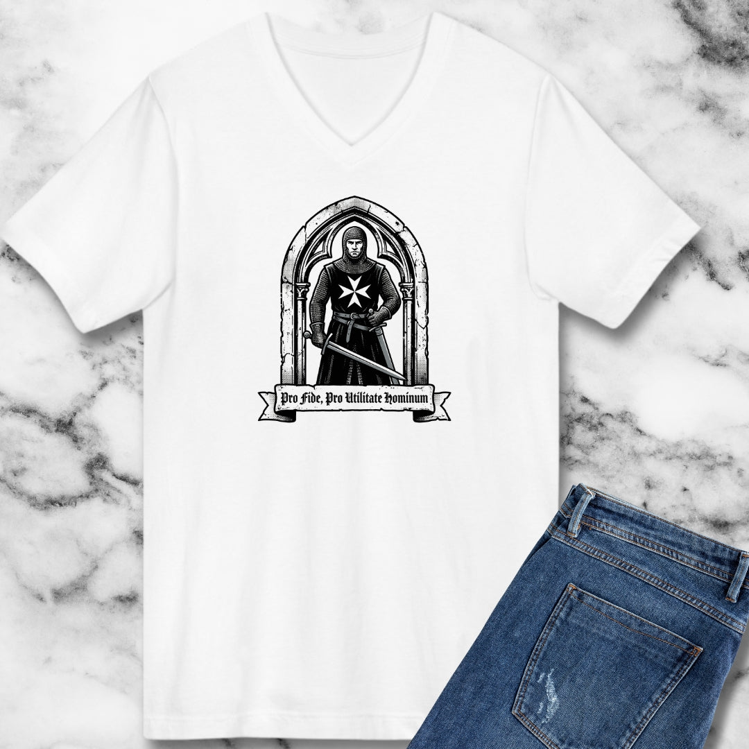 Knight Hospitaller For Faith For Benefit of Man V-neck