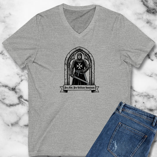Knight Hospitaller For Faith For Benefit of Man V-neck