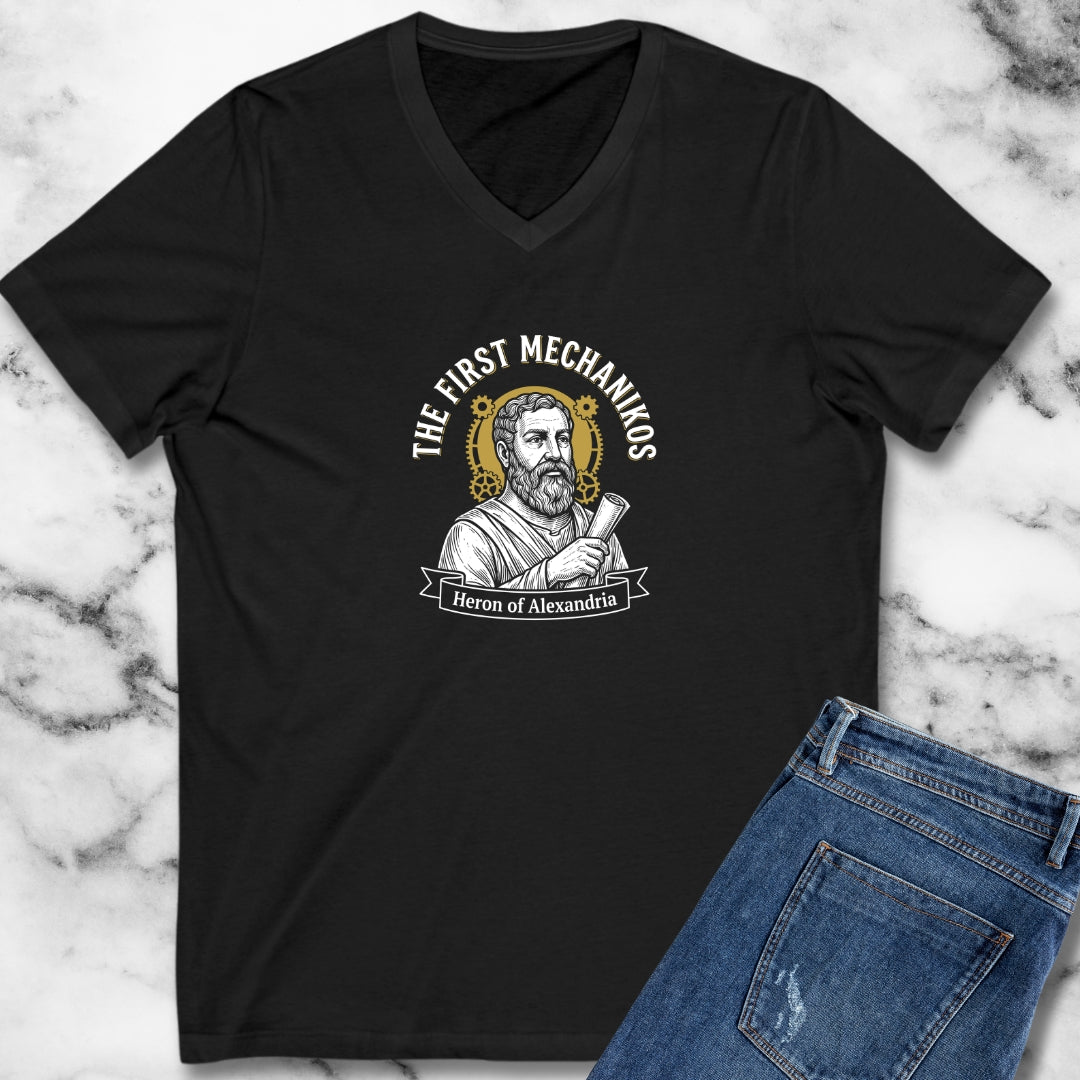 Heron of Alexandria Mechanikos V-Neck