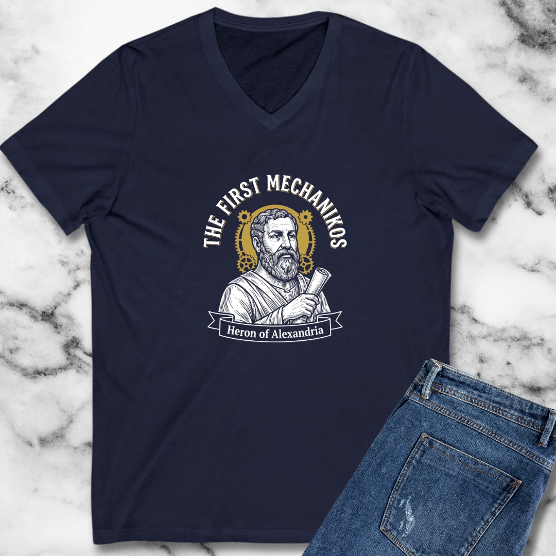 Heron of Alexandria Mechanikos V-Neck