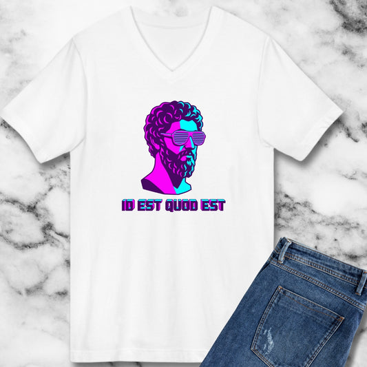 Vaporwave Aurelius It Is What It Is Latin Quote V-neck