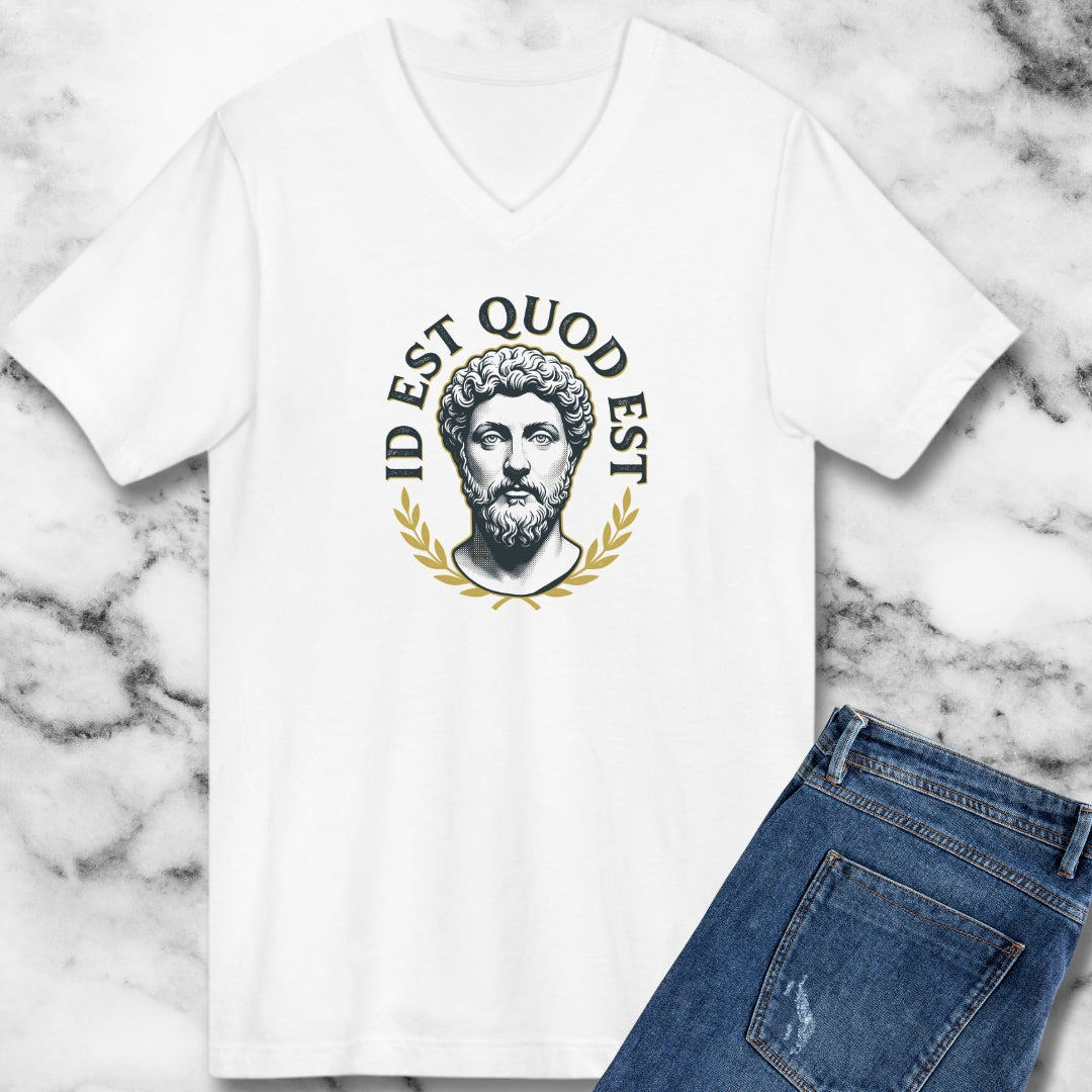 Aurelius It Is What It Is Latin Quote V-neck