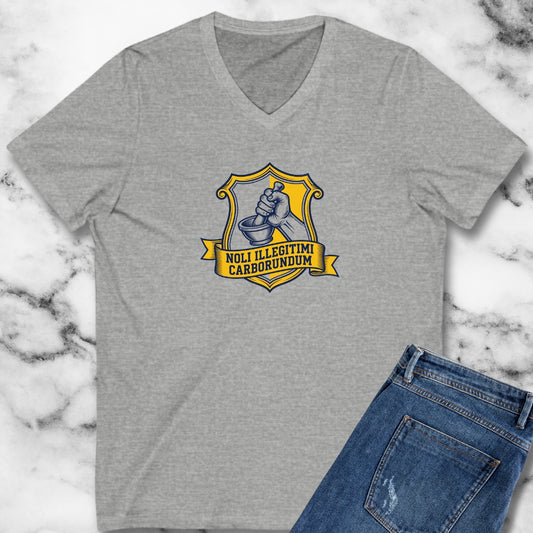 Don't Let the Bastards Grind You Down Latin Quote V-neck