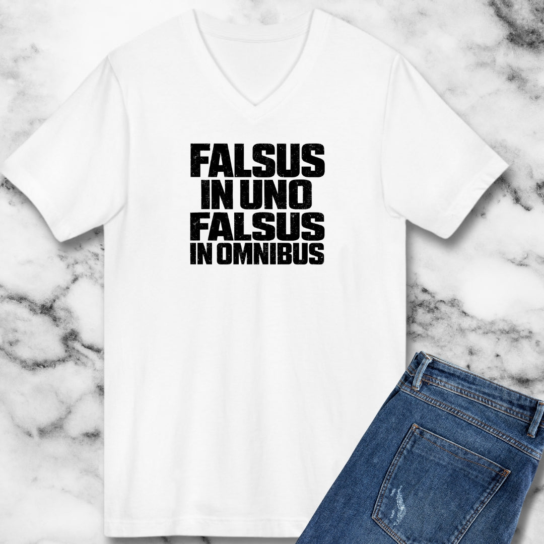 False in One Thing, False in Everything Latin Quote V-neck