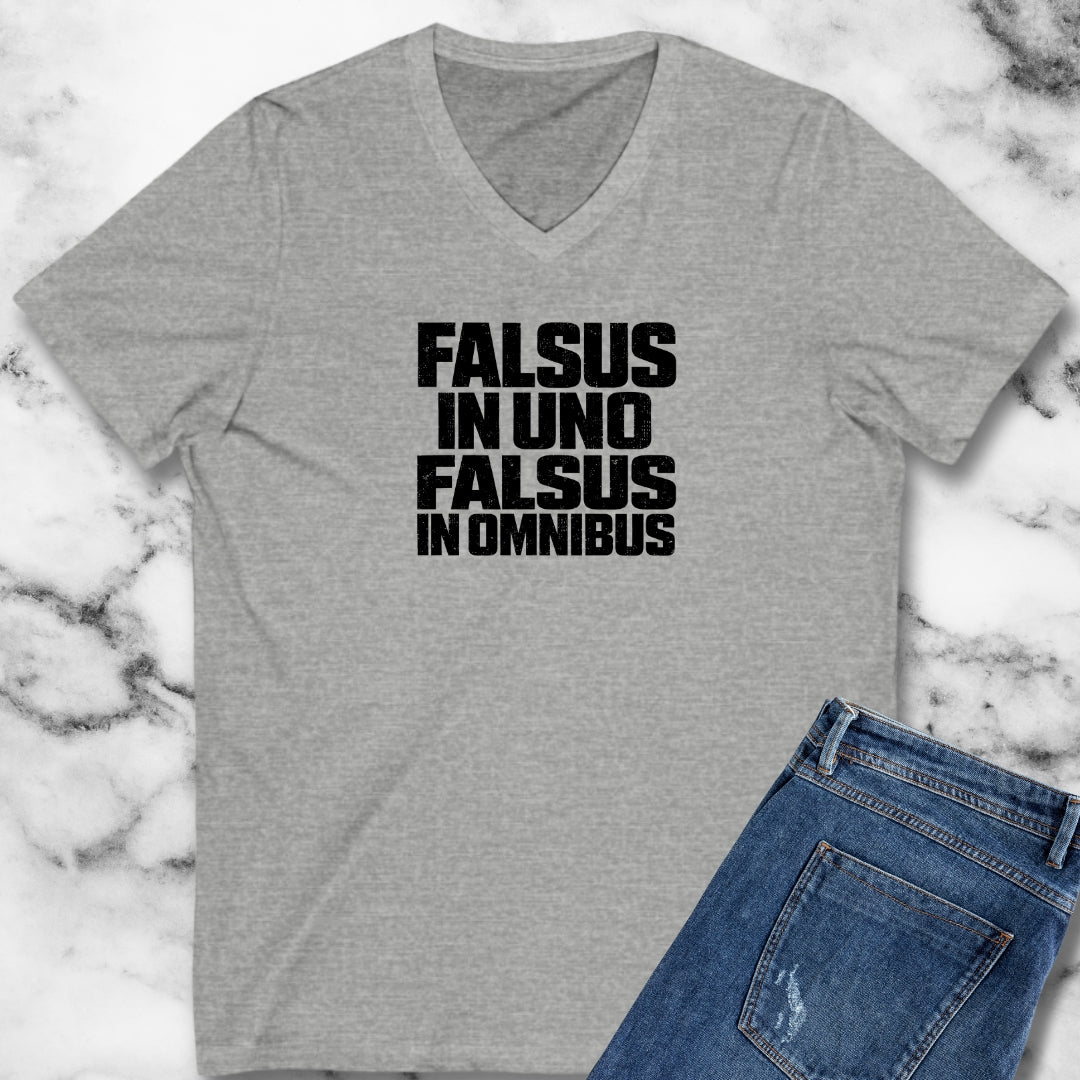 False in One Thing, False in Everything Latin Quote V-neck