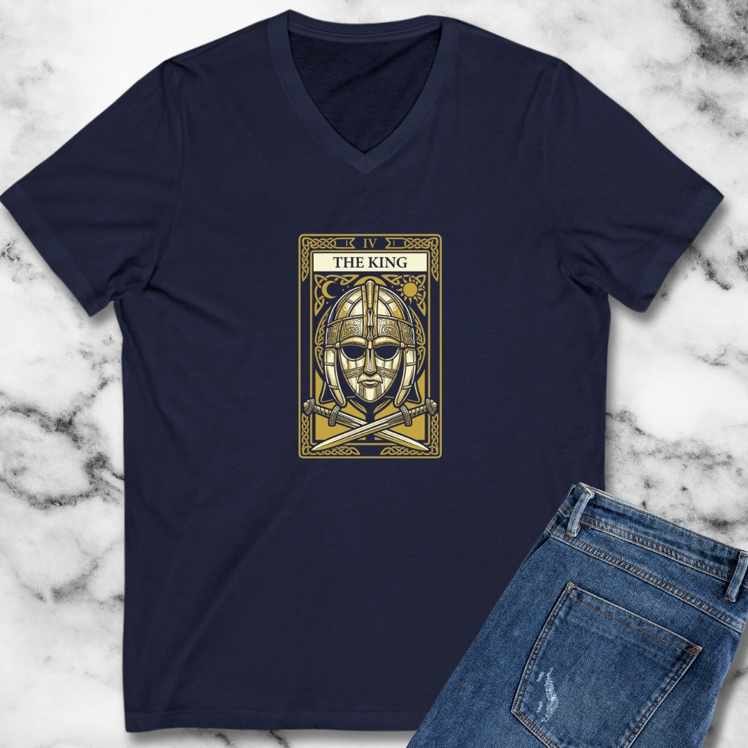 Sutton Hoo Saxon King Tarot V-Neck