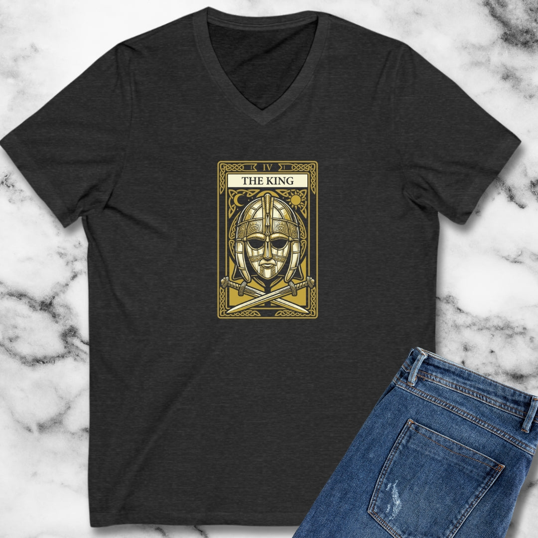 Sutton Hoo Saxon King Tarot V-Neck