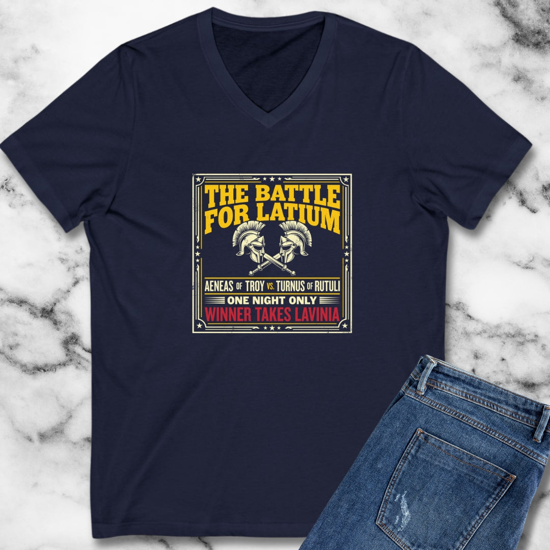 Aeneas Battle for Latium V-Neck