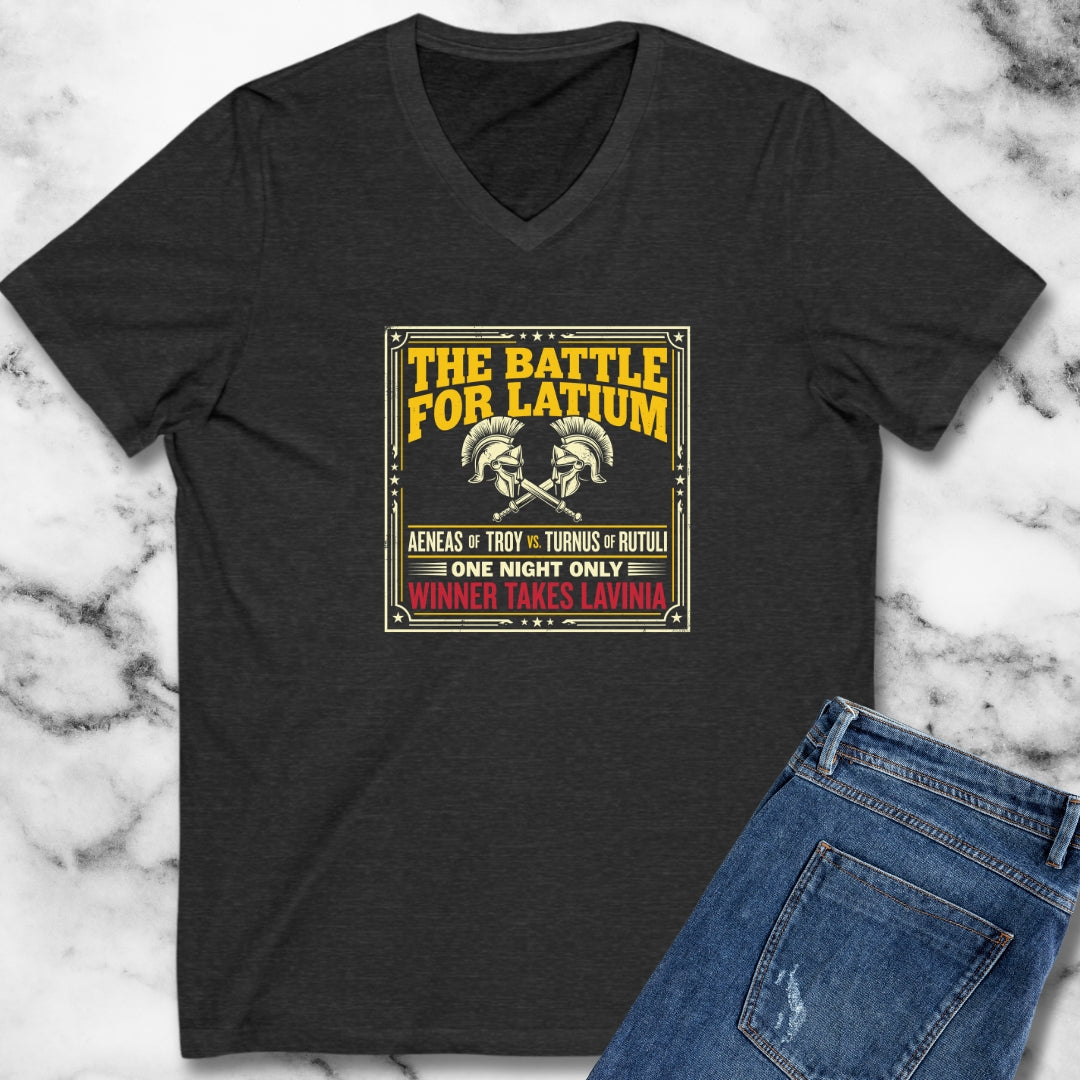 Aeneas Battle for Latium V-Neck