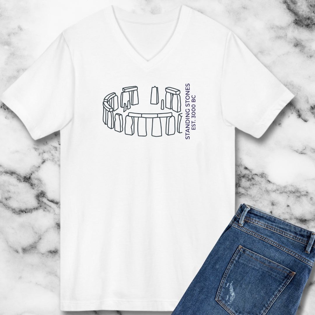 Minimalist Stone Henge V-neck