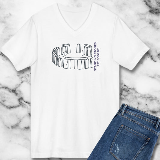 Minimalist Stone Henge V-neck