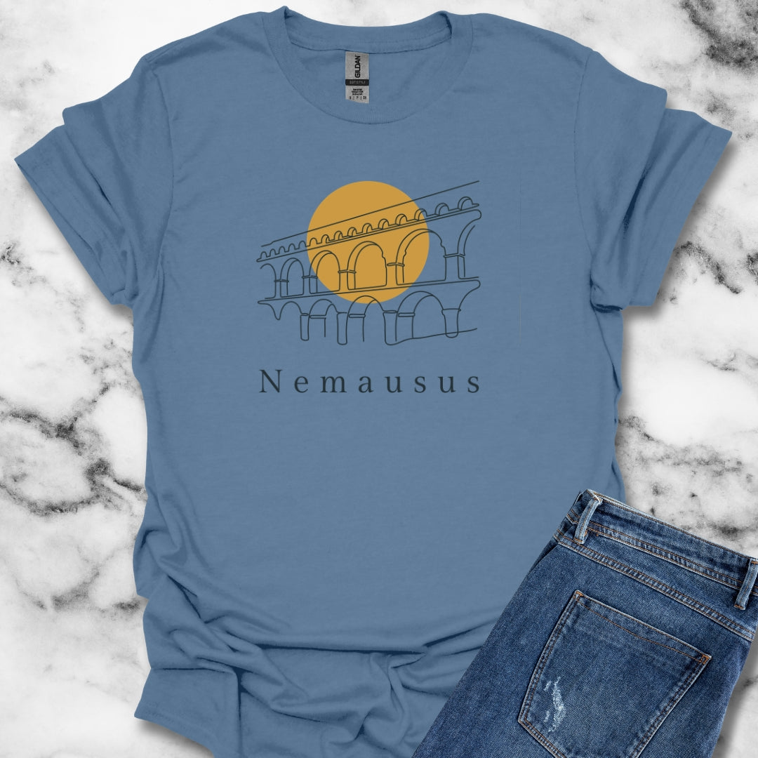 Pont Du Gard Nemausus Nimes in Latin T-Shirt