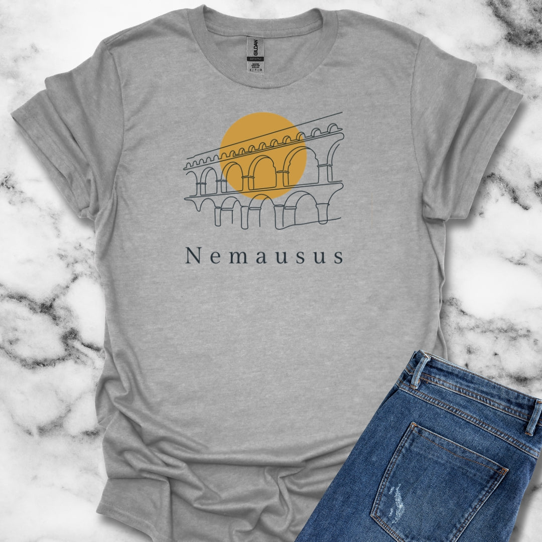 Pont Du Gard Nemausus Nimes in Latin T-Shirt