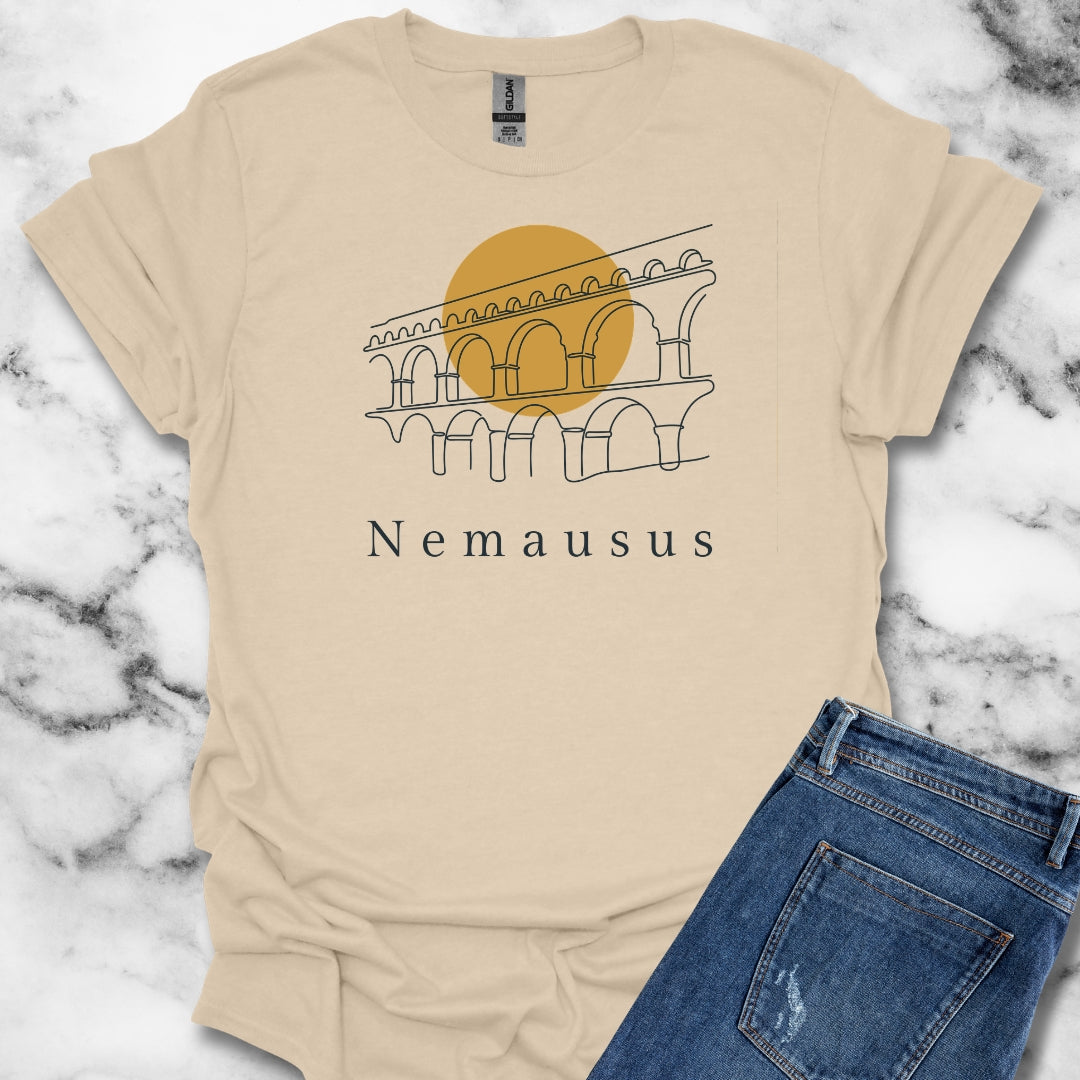 Pont Du Gard Nemausus Nimes in Latin T-Shirt