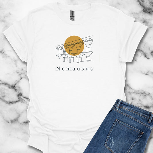 Pont Du Gard Nemausus Nimes in Latin T-Shirt
