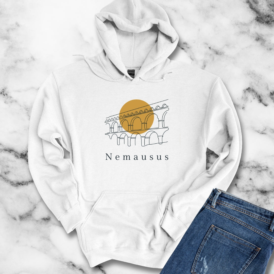 Pont Du Gard Nemausus Nimes in Latin Hoodie