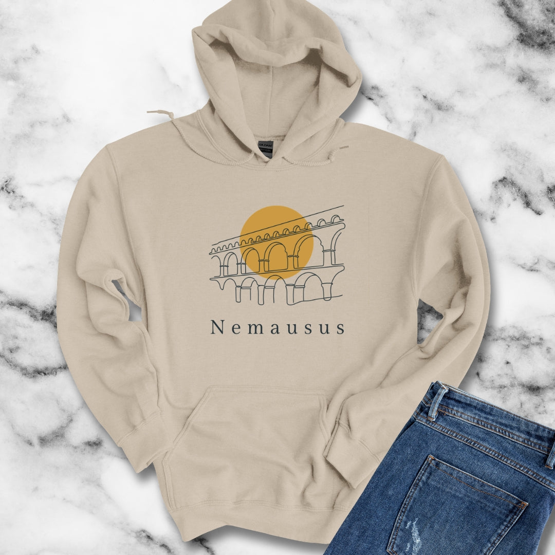 Pont Du Gard Nemausus Nimes in Latin Hoodie