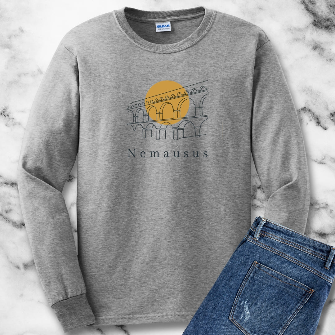 Pont Du Gard Nemausus Nimes in Latin Long Sleeve