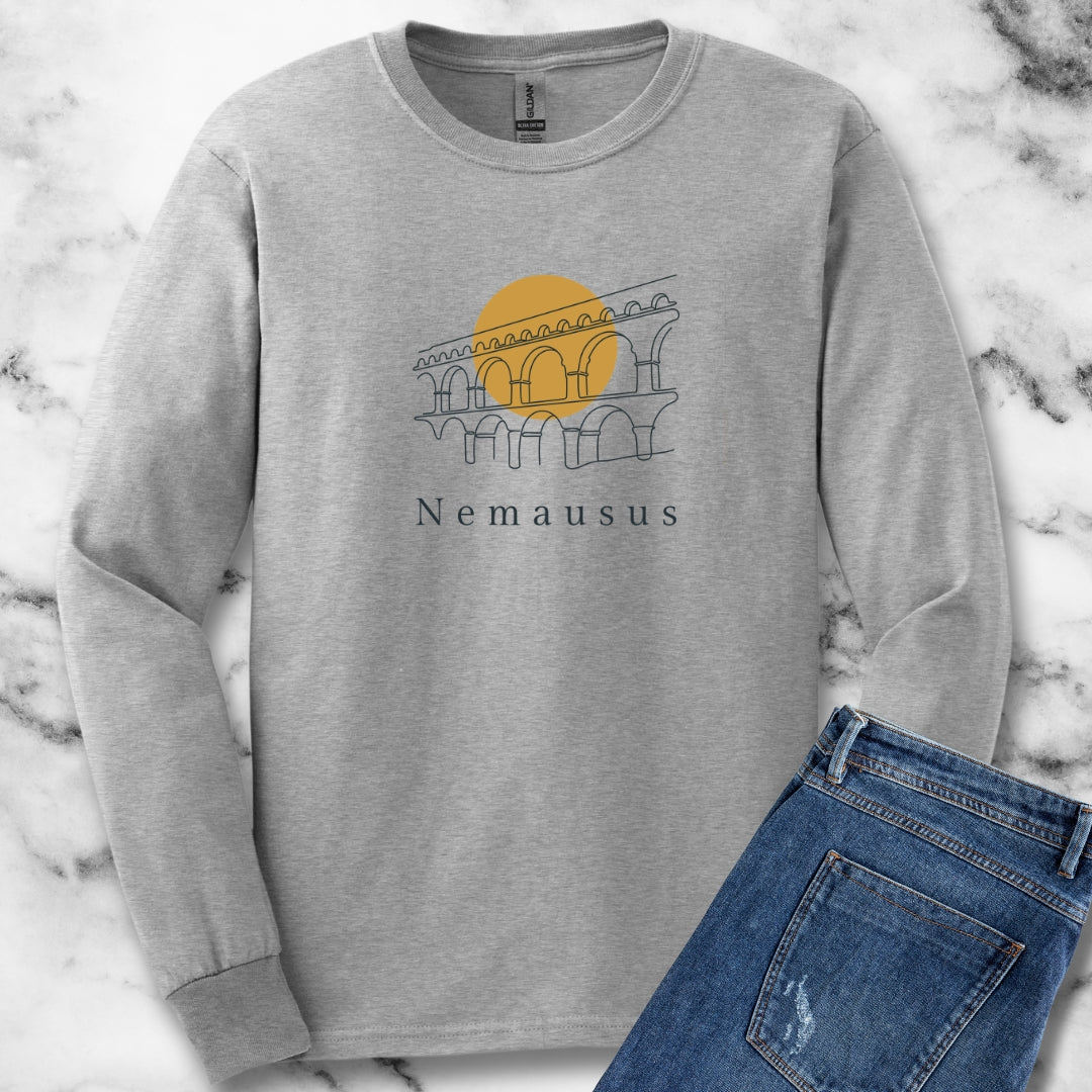 Pont Du Gard Nemausus Nimes in Latin Long Sleeve