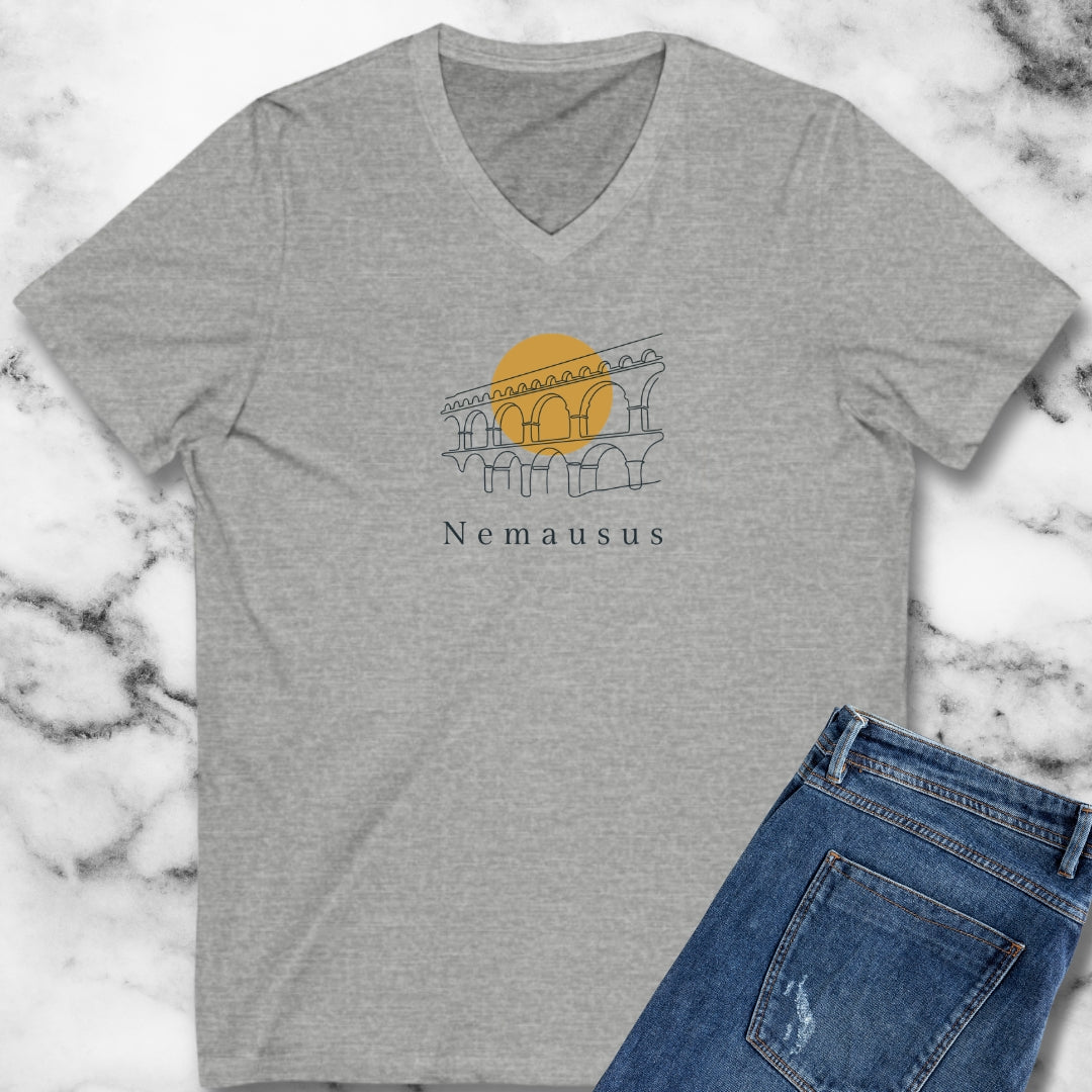 Pont Du Gard Nemausus Nimes in Latin V-neck