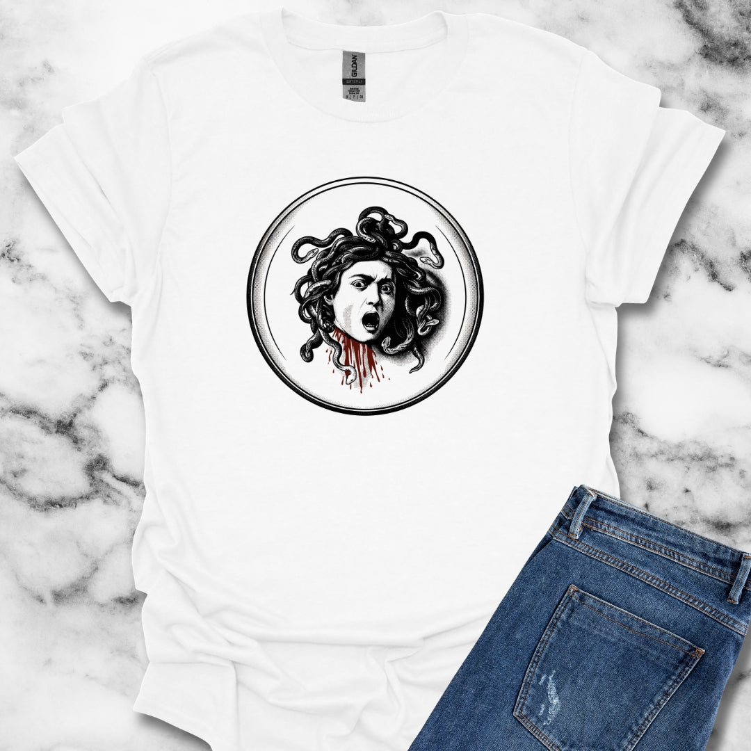 Caravaggio's Medusa B&W T-Shirt