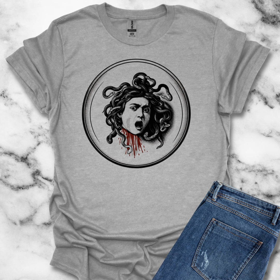 Caravaggio's Medusa B&W T-Shirt