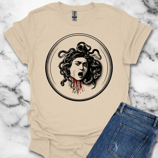Caravaggio's Medusa B&W T-Shirt