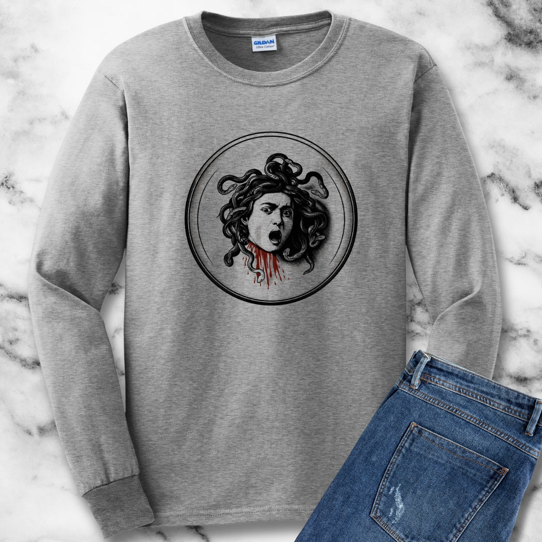 Caravaggio's Medusa B&W Long Sleeve