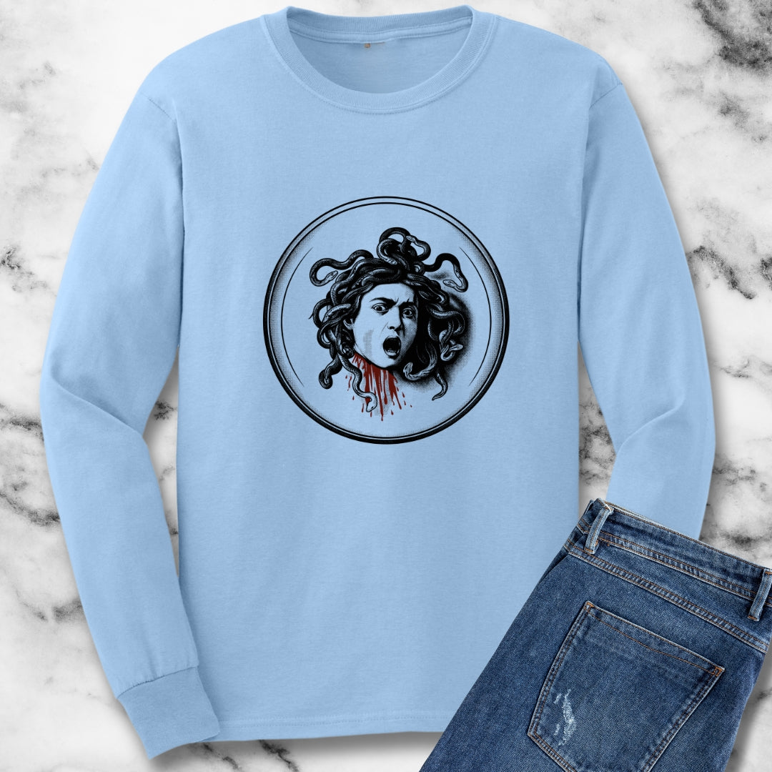 Caravaggio's Medusa B&W Long Sleeve