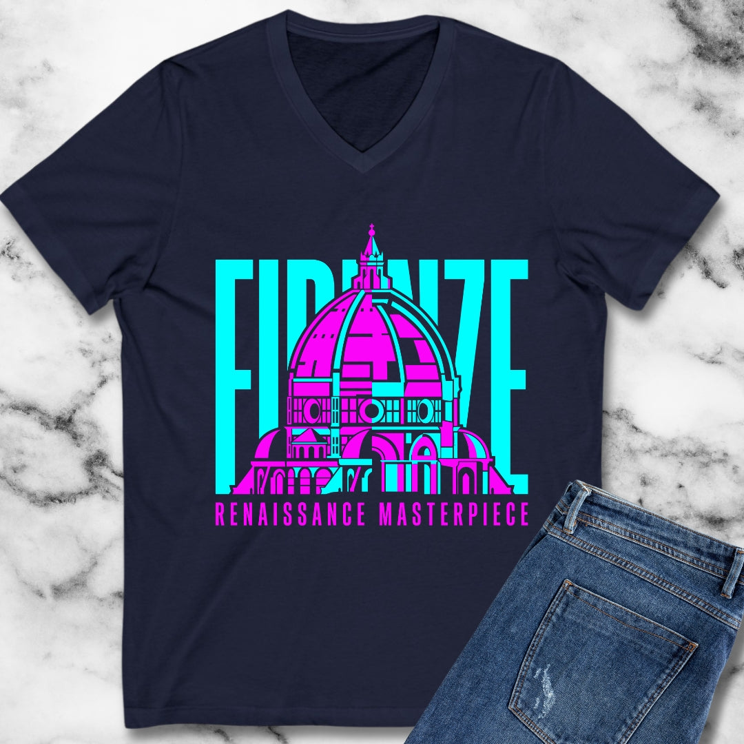 Brunelleschi's Dome Firenze Masterpiece V-Neck Tee