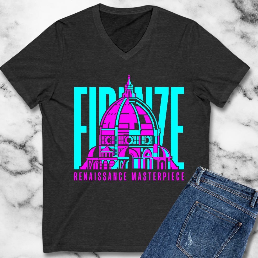 Brunelleschi's Dome Firenze Masterpiece V-Neck Tee