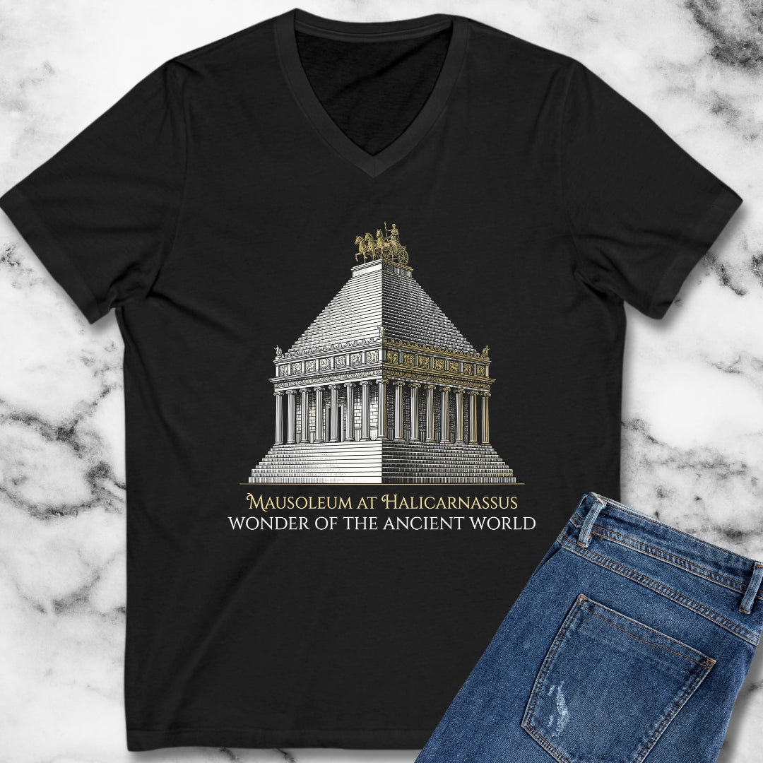 Mausoleum of Helicarnassus Wonder of the World V-Neck