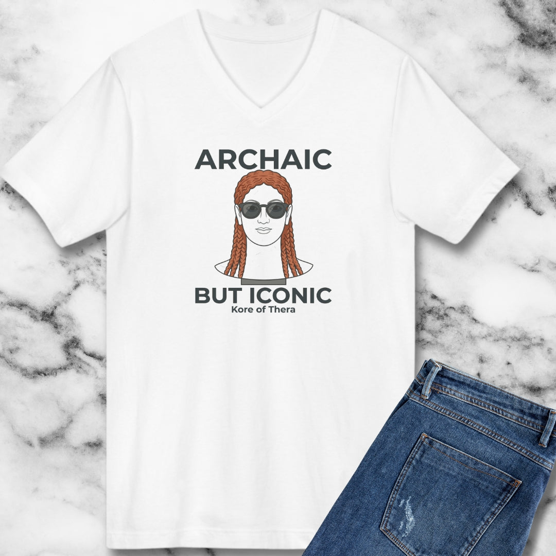 Kore of Thera Archaic Iconic V-neck