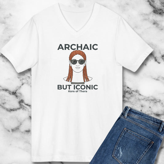 Kore of Thera Archaic Iconic V-neck