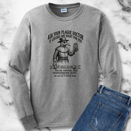 Plague Doctor Leeches Ad Long Sleeve
