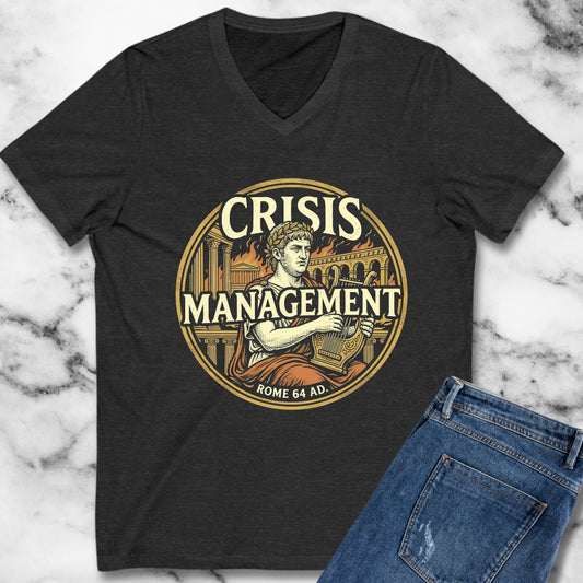 Emperor Nero Crisis Management Rome Burning V-Neck