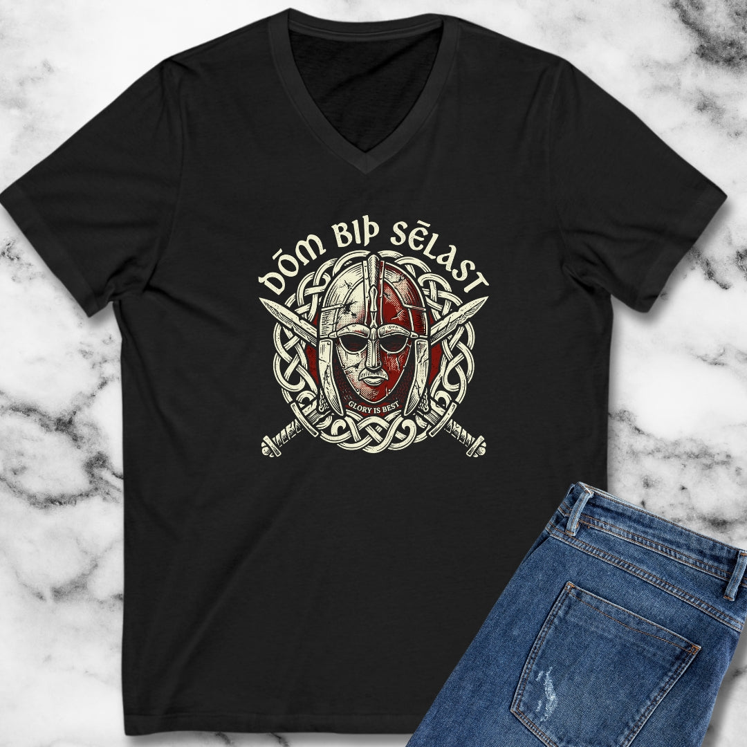 Beowulf Old English Glory Is Best V-Neck