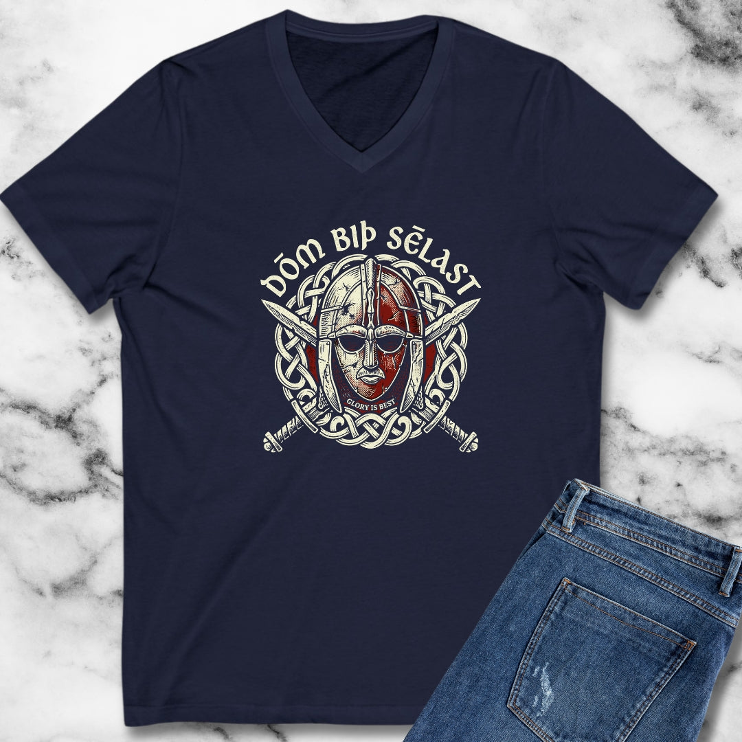 Beowulf Old English Glory Is Best V-Neck