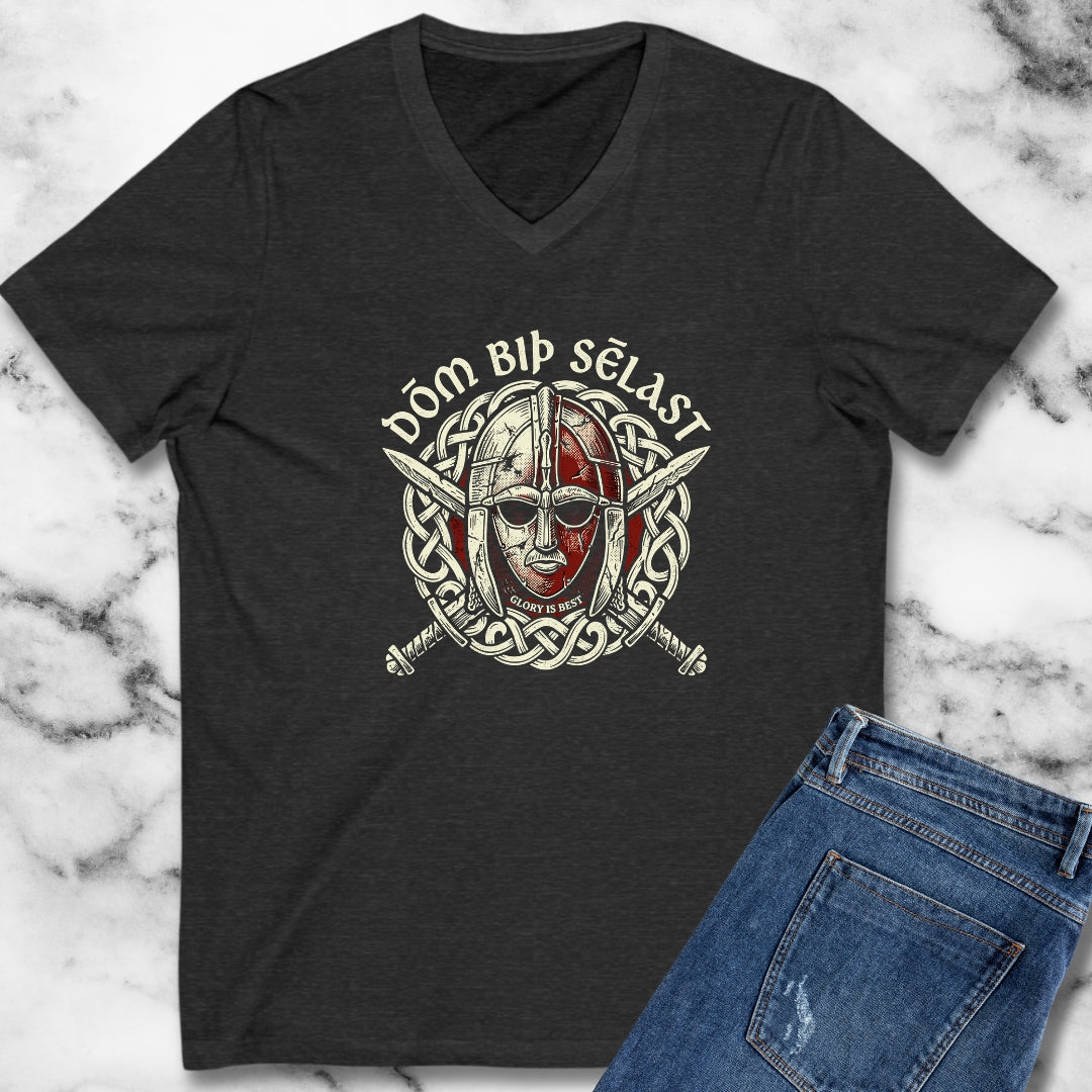 Beowulf Old English Glory Is Best V-Neck