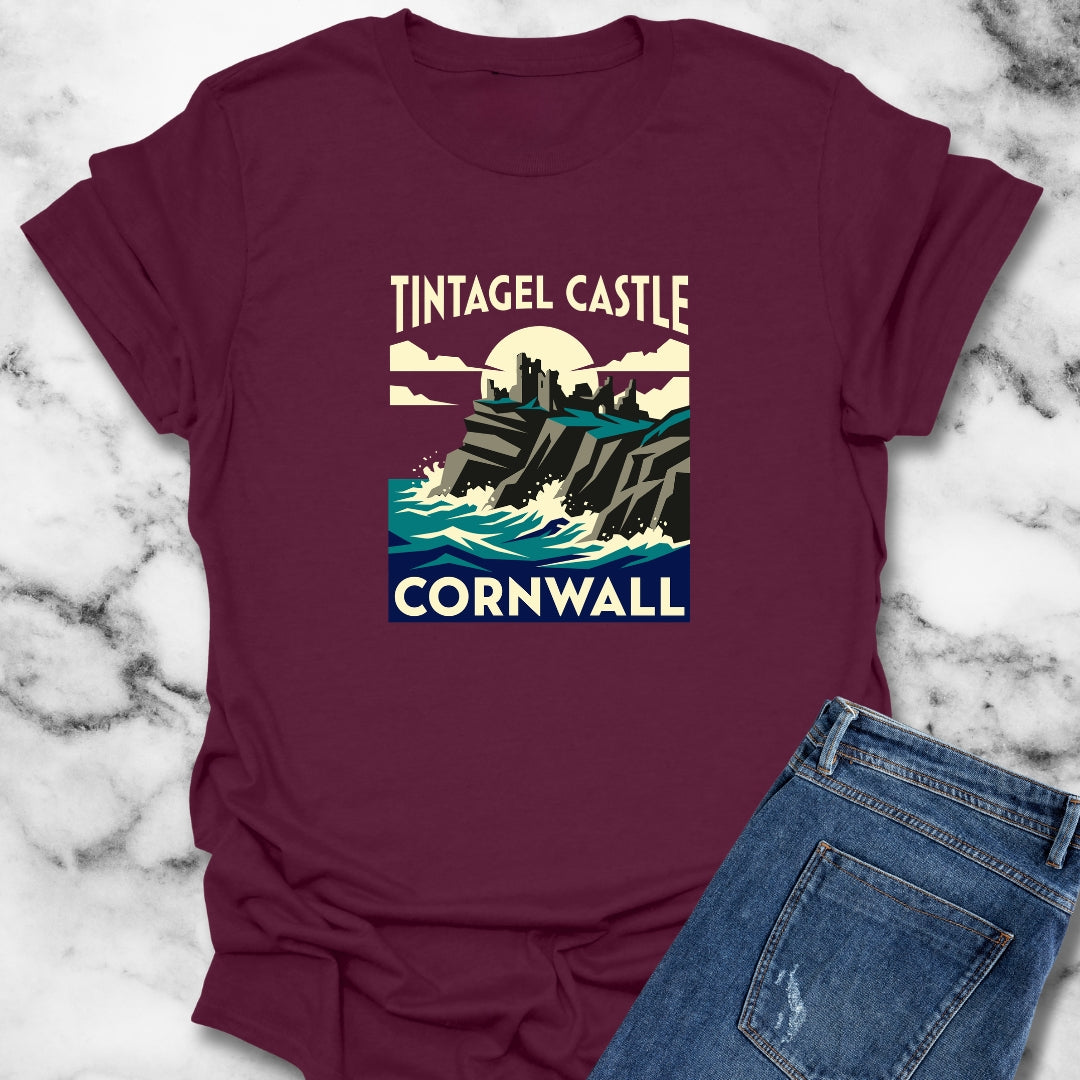 Tintagel Castle Art Nouveau Travel Ad T-Shirt