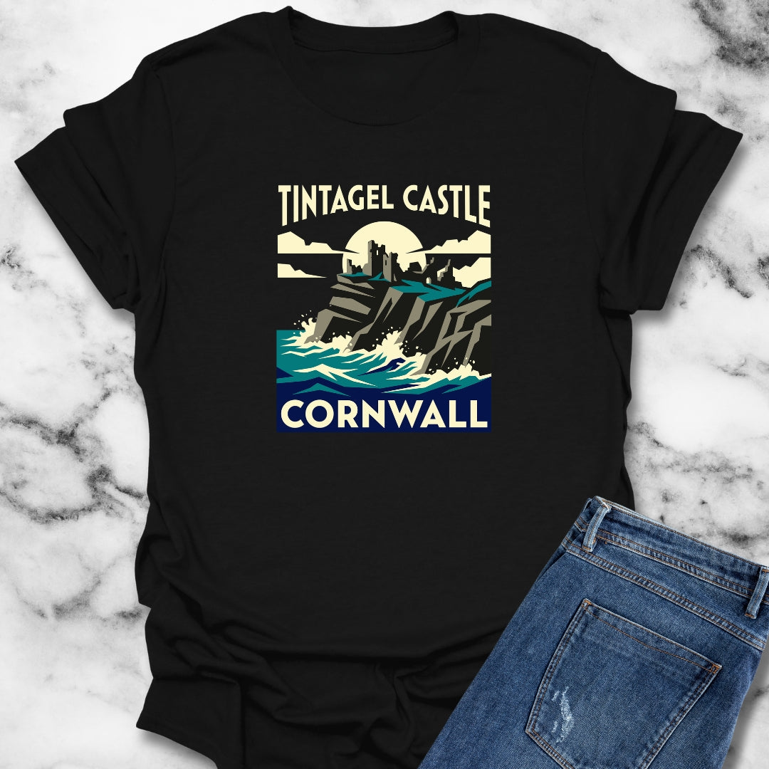 Tintagel Castle Art Nouveau Travel Ad T-Shirt