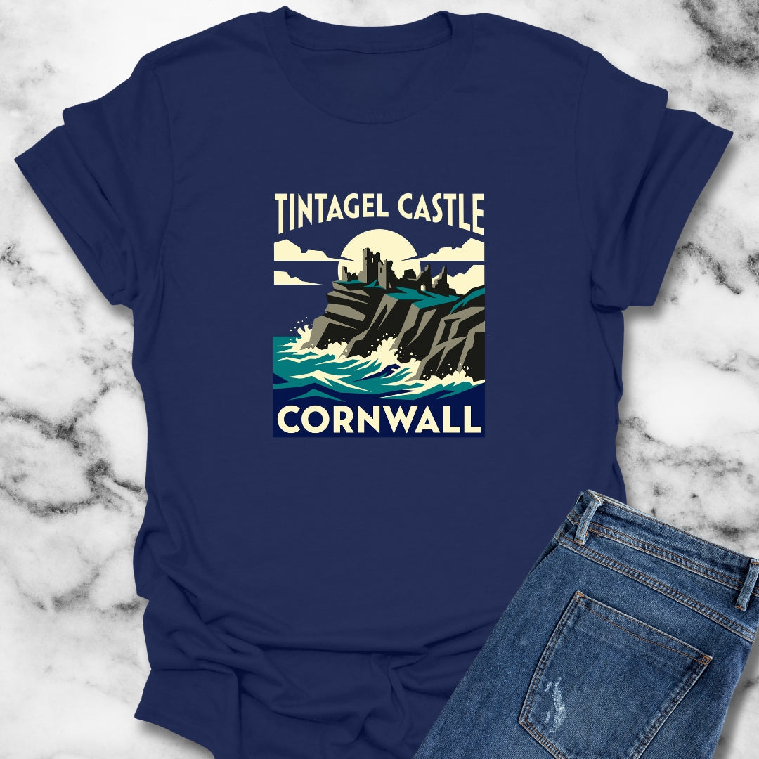 Tintagel Castle Art Nouveau Travel Ad T-Shirt