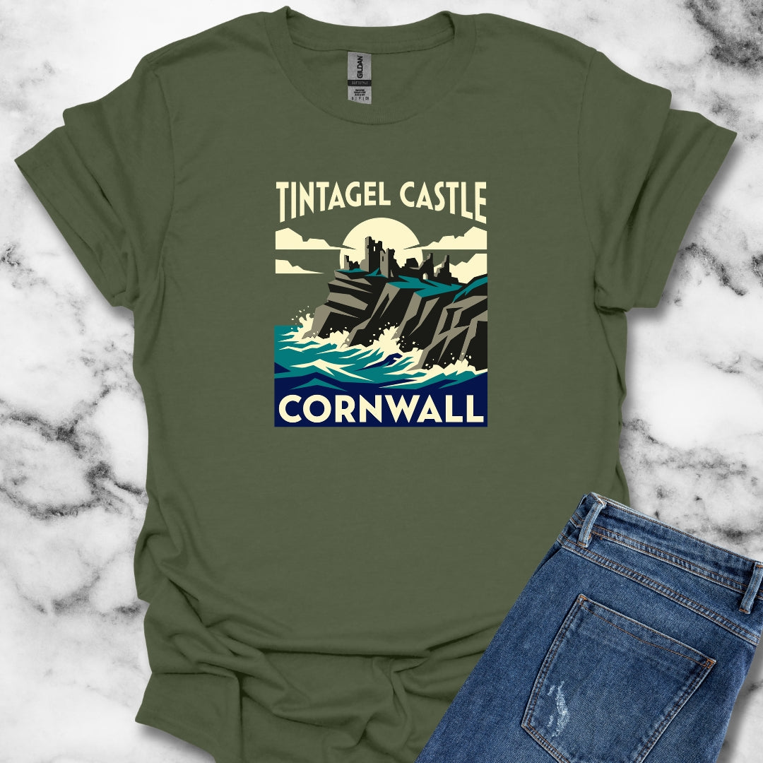 Tintagel Castle Art Nouveau Travel Ad T-Shirt