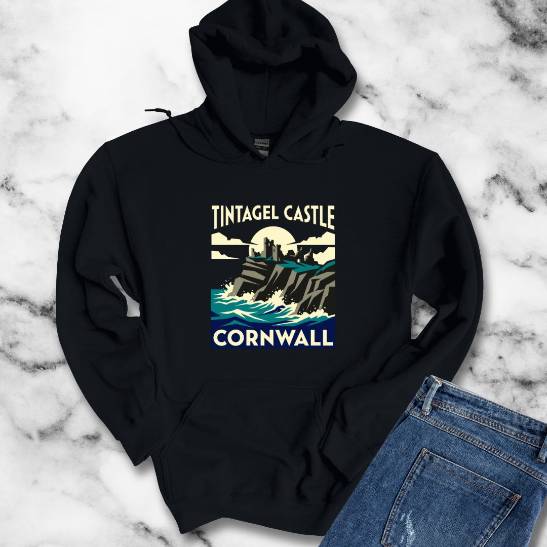 Tintagel Castle Art Nouveau Travel Ad Hoodie