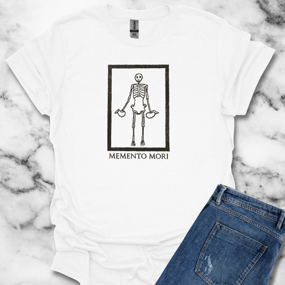 Memento Mori Skeleton Pompeii Mosaic T-Shirt