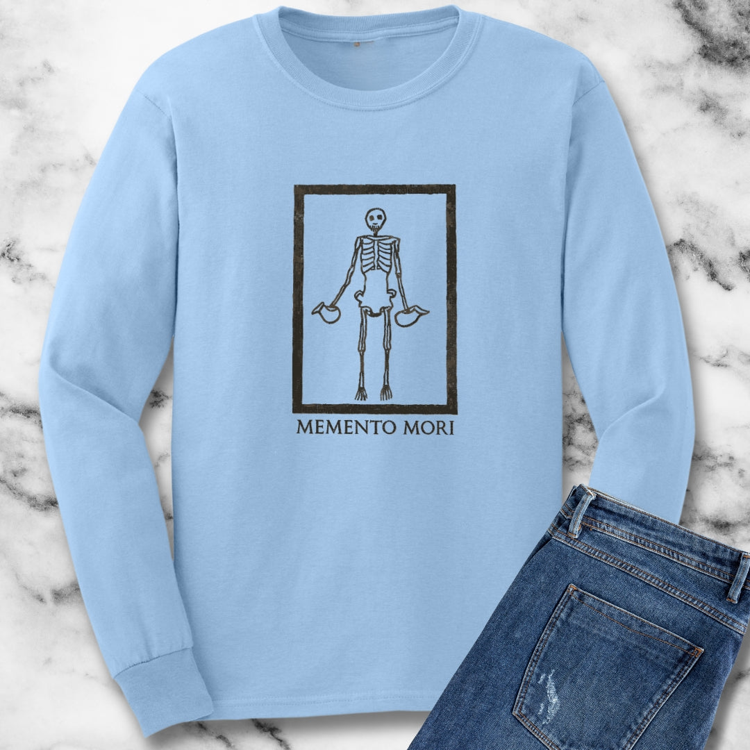 Memento Mori Skeleton Pompeii Mosaic Long Sleeve