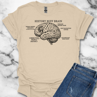 History Buff Brain T-Shirt